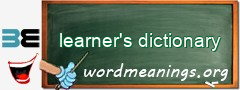 WordMeaning blackboard for learner's dictionary